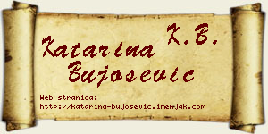 Katarina Bujošević vizit kartica